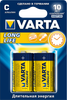 Батарейка Varta LongLife 4114, C (R14/LR14), 1.5V, 2 шт