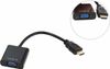 Кабель HDMI(19M)-VGA(15F), 15 см, Telecom